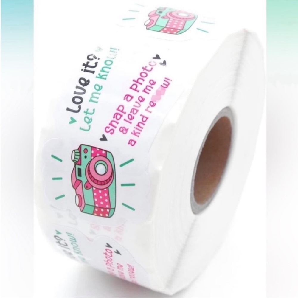 5for$10 Littlefa 1.5" Snap a Photo Leave Me a Kind Review Stickers Mail Stickers